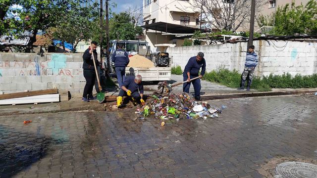 Yağmursuyu tıkanıklığını önleme çalışmaları sürüyor