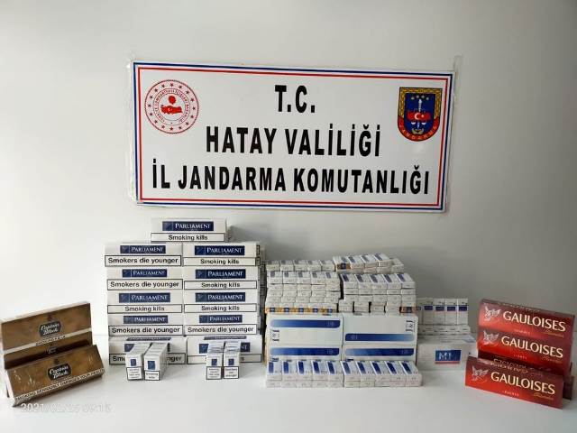 Hataya Iraktan gelen kaçak sigara yakalandı