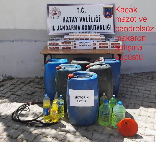 Kaçak mazot ve bandrolsüz makaron satışına suçüstü