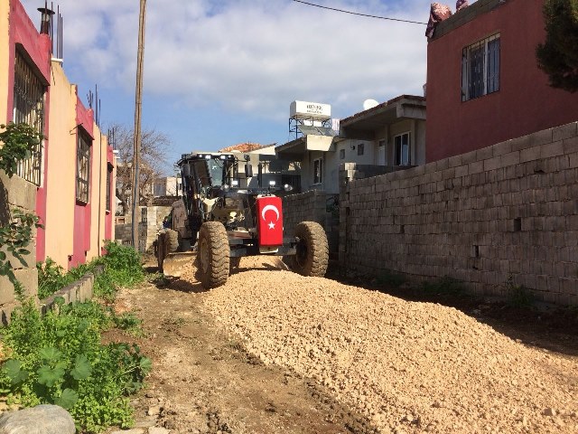 Narlıca da yol çalışması