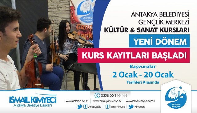 Antakya Belediyesi Gençlik Merkezine kayıtlar başladı