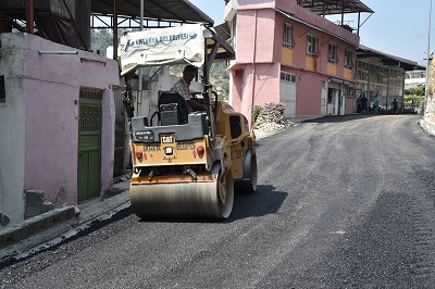 Antakya Belediyesinden asfalt ve parke çalışması