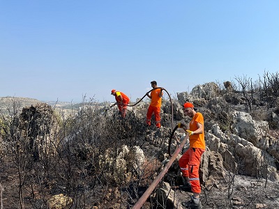 Narlıca'da makilik alanda çıkan yangın söndürüldü