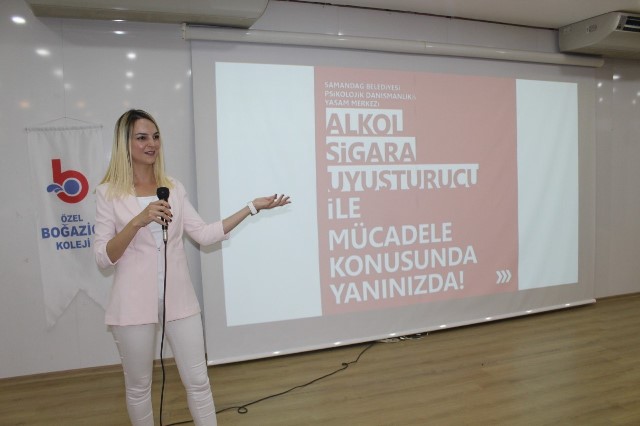 Samandağ da uyuşturucu ile mücadele panelleri başladı