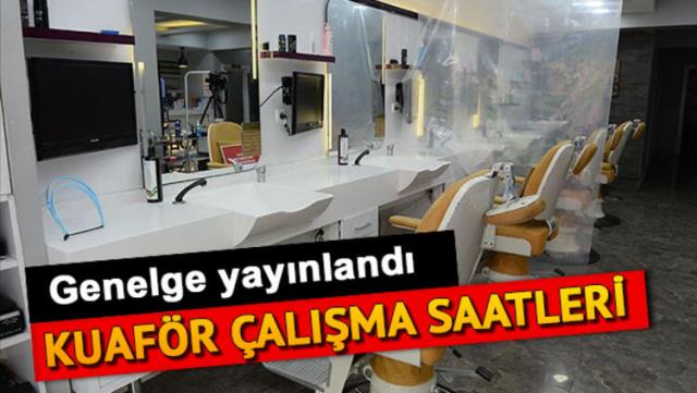 Berber güzellik salonu kuaförlerin açılması genelgesi