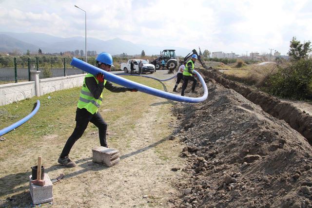 Erzin de yetersiz gelen içmesuyu hattı güçlendi