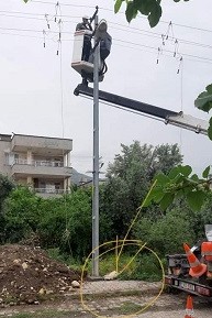 Elektrik akımına kapılan koyun telef oldu