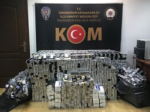 16 bin paket kaçak sigara yakalandı