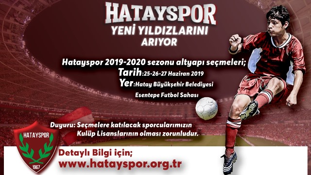 Hatayspor da altyapıya seçme yapılıyor