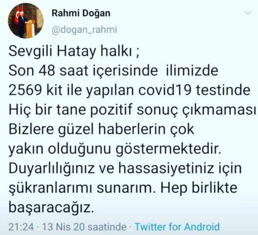 Hatay Valiliği bu haberi yalanladı