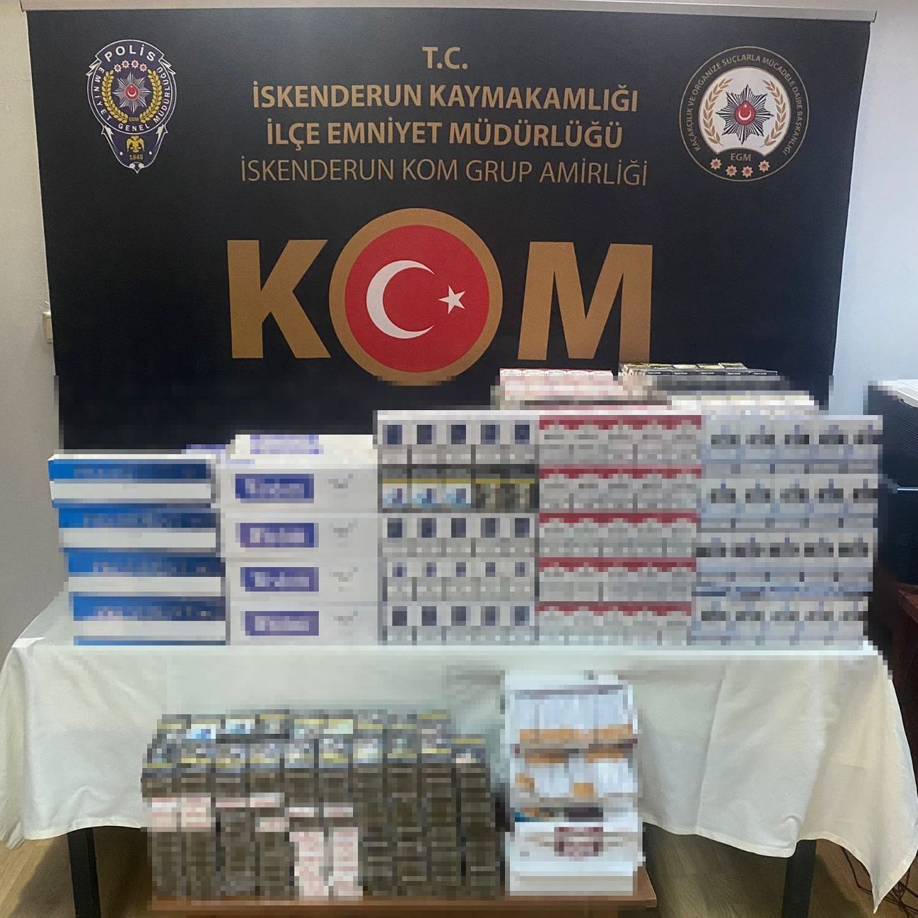 İskenderun da gümrük kaçağı sigara ve makaron operasyonu