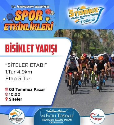 İskenderun’da ödüllü bisiklet yarışması