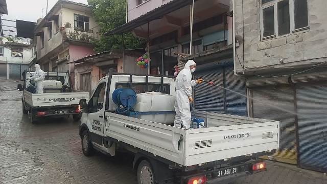 Şehir genelinde dezenfekte çalışmaları sürüyor