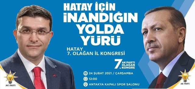 AK Parti Hatay İl Kongresi yapılıyor