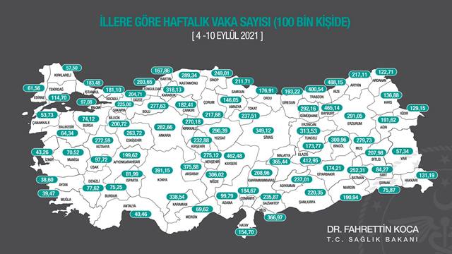 Hatay da vaka sayısı artıyor