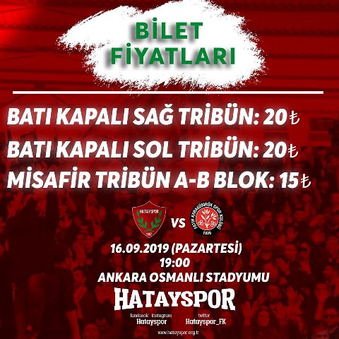 Hatayspor Fatih Karagümrük maçının biletleri satışa çıktı