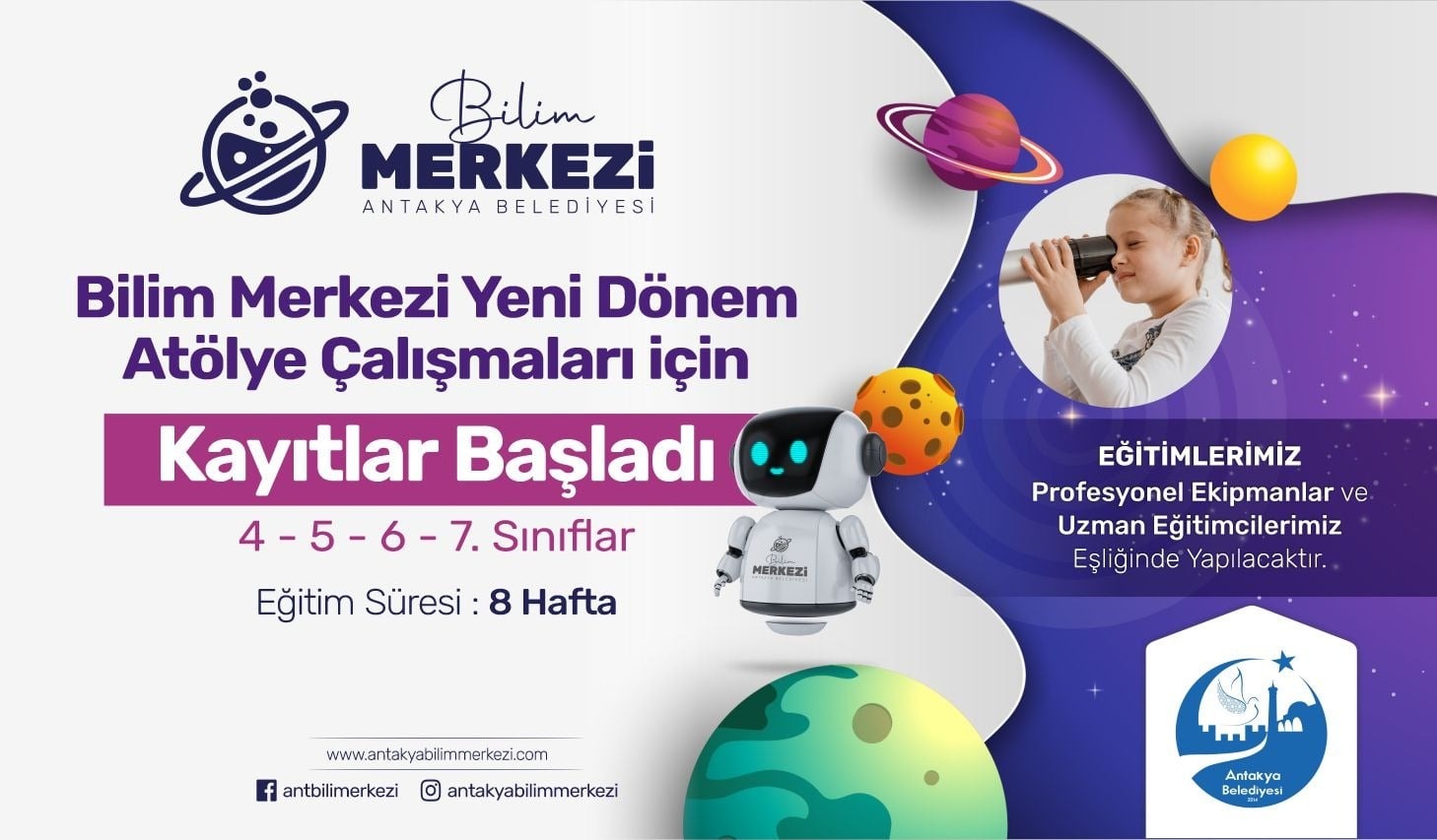 Bilim Merkezi yeni dönem kayıtlarını almaya başladı