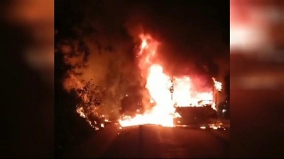 Hatay-Bodrum otobüsünde yangın çıktı