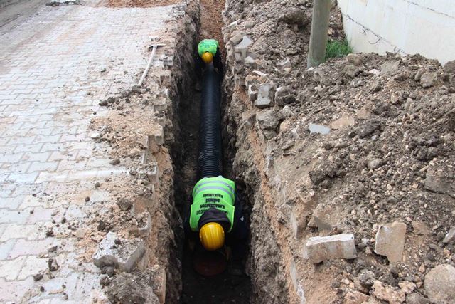 Aşağıokçulara yeni kanalizasyon hattı