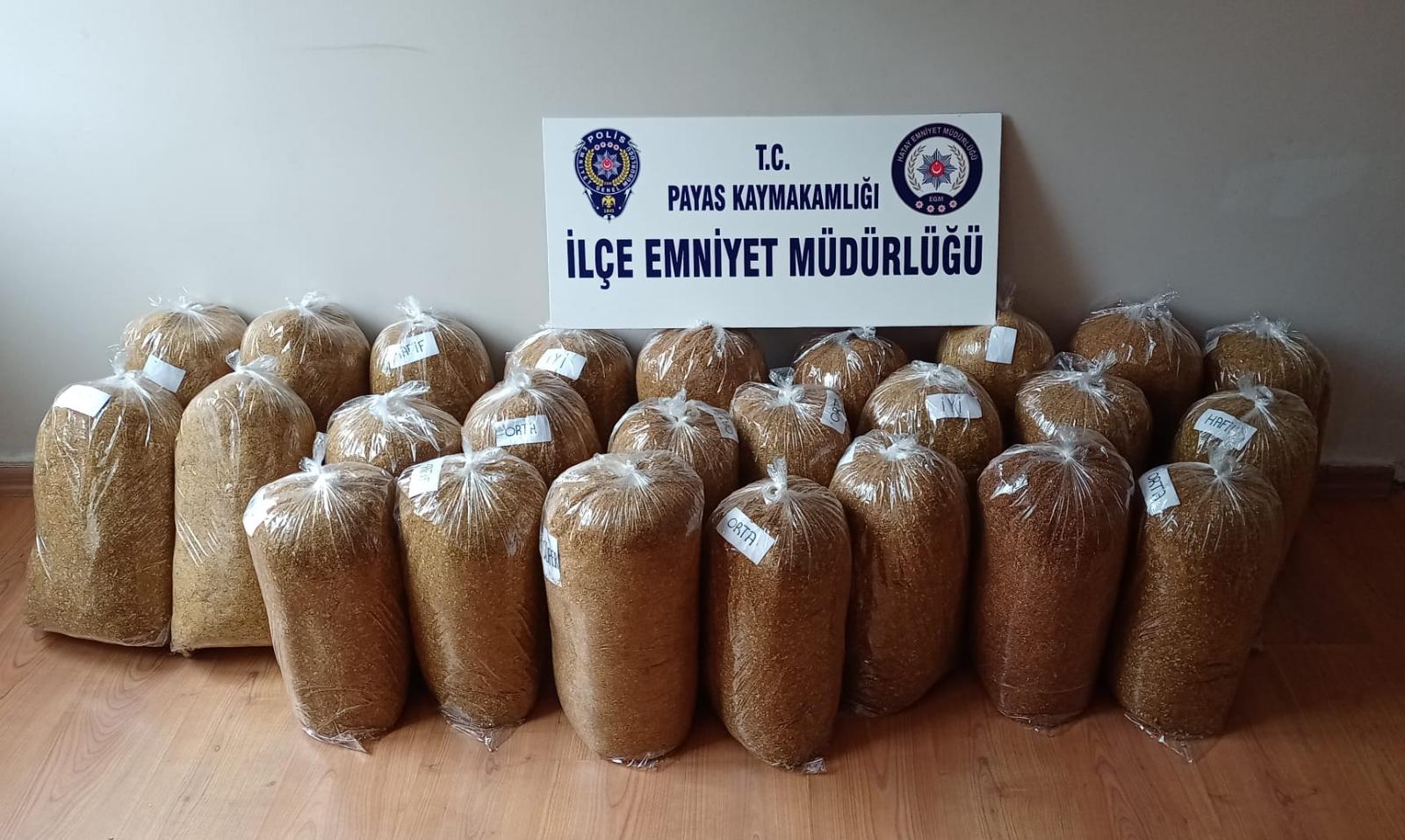 Gümrük kaçağı 127 kilogram tütün ve 750 paket sigara ele geçirildi