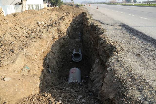 Serinyol da menfez çalışması