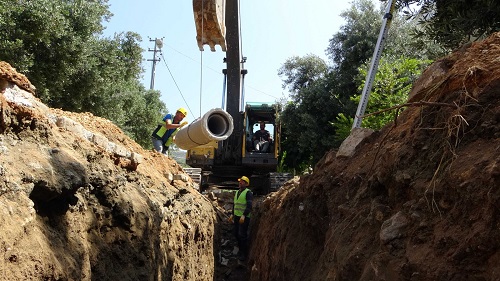 Samandağ Mağaracık’ta altyapı çalışmaları sürüyor