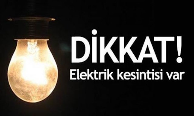 Çarşamba günü bazı bölgelerde elektrik yok