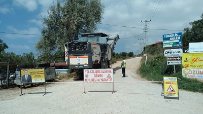 Turizm yolunda asfalt hazırlığı başladı