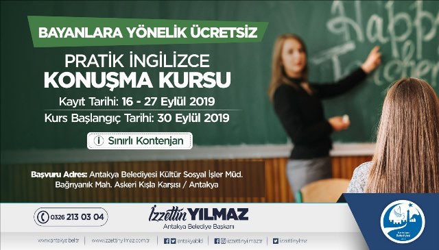 Bayanlara yönelik ücretsiz İngilizce kursu