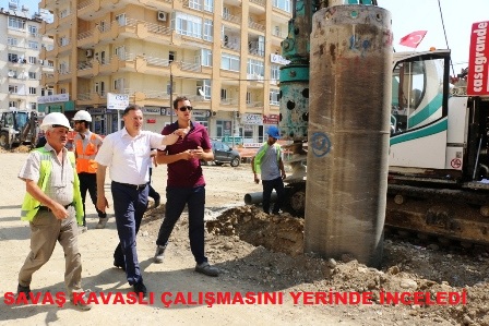 Savaş alt geçit çalışmasını inceledi 