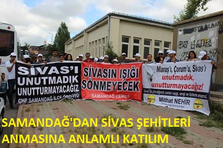 Samandağ’dan Sivas’a yoğun katılım 