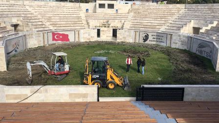 Güreş Mersah Çimleri Yenileniyor